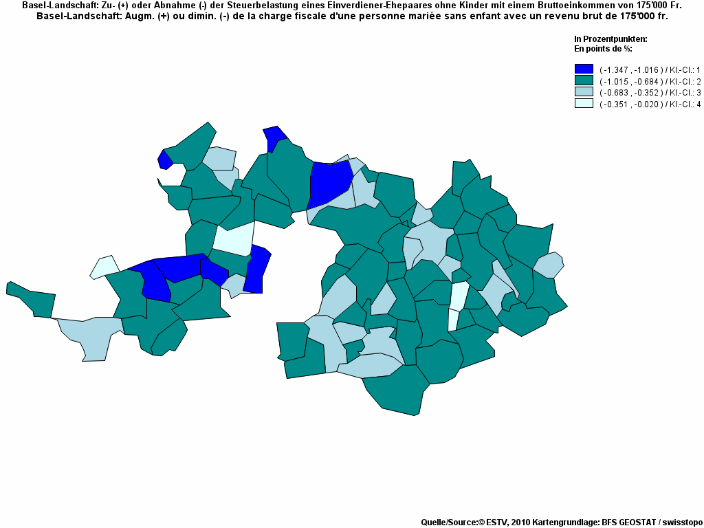 Choropleth map of rf21