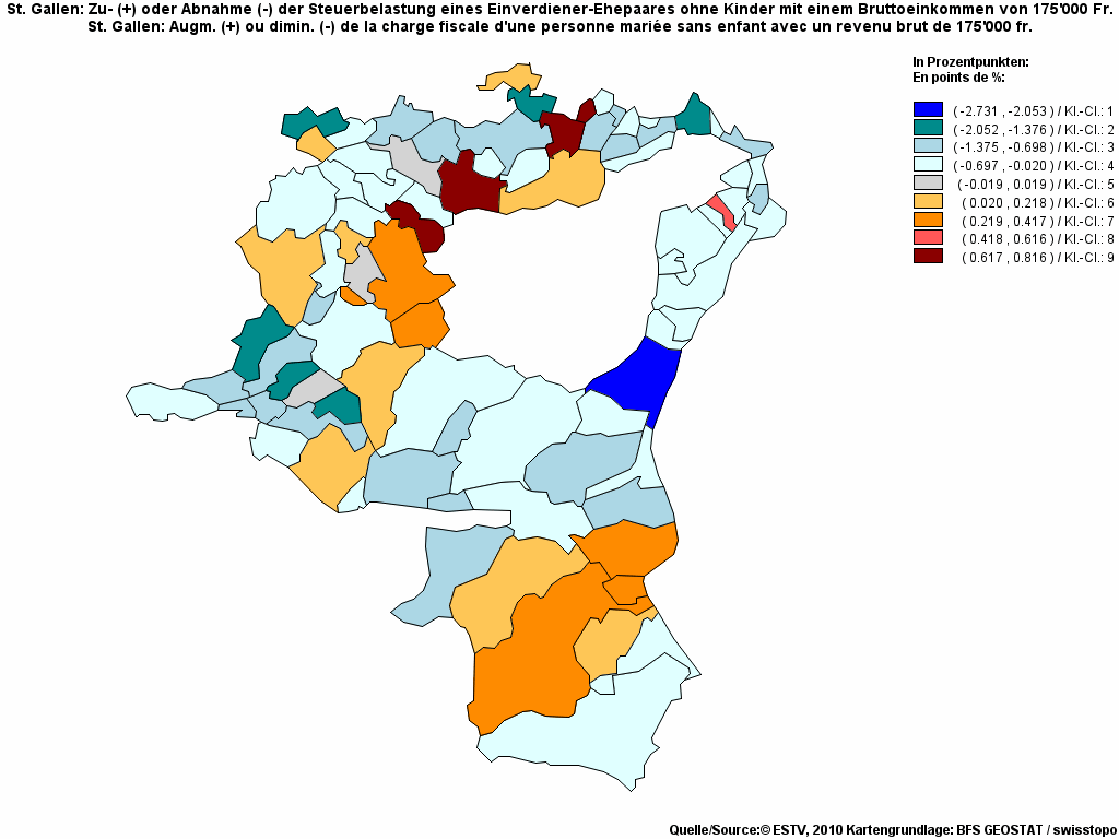 Choropleth map of rf21