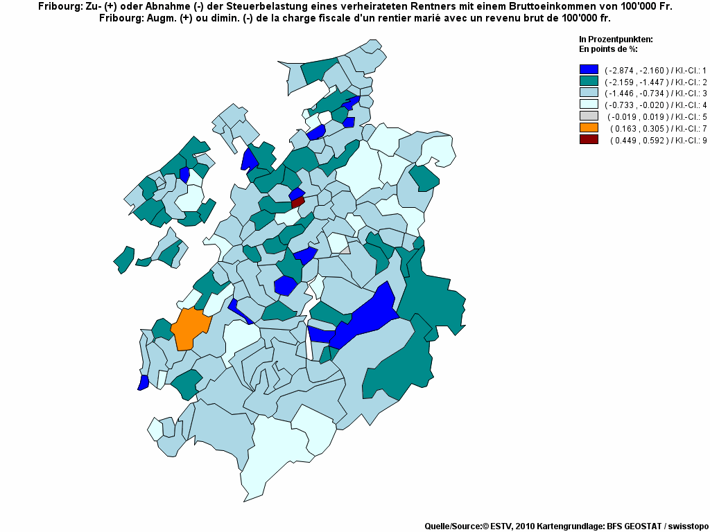 Choropleth map of rf18