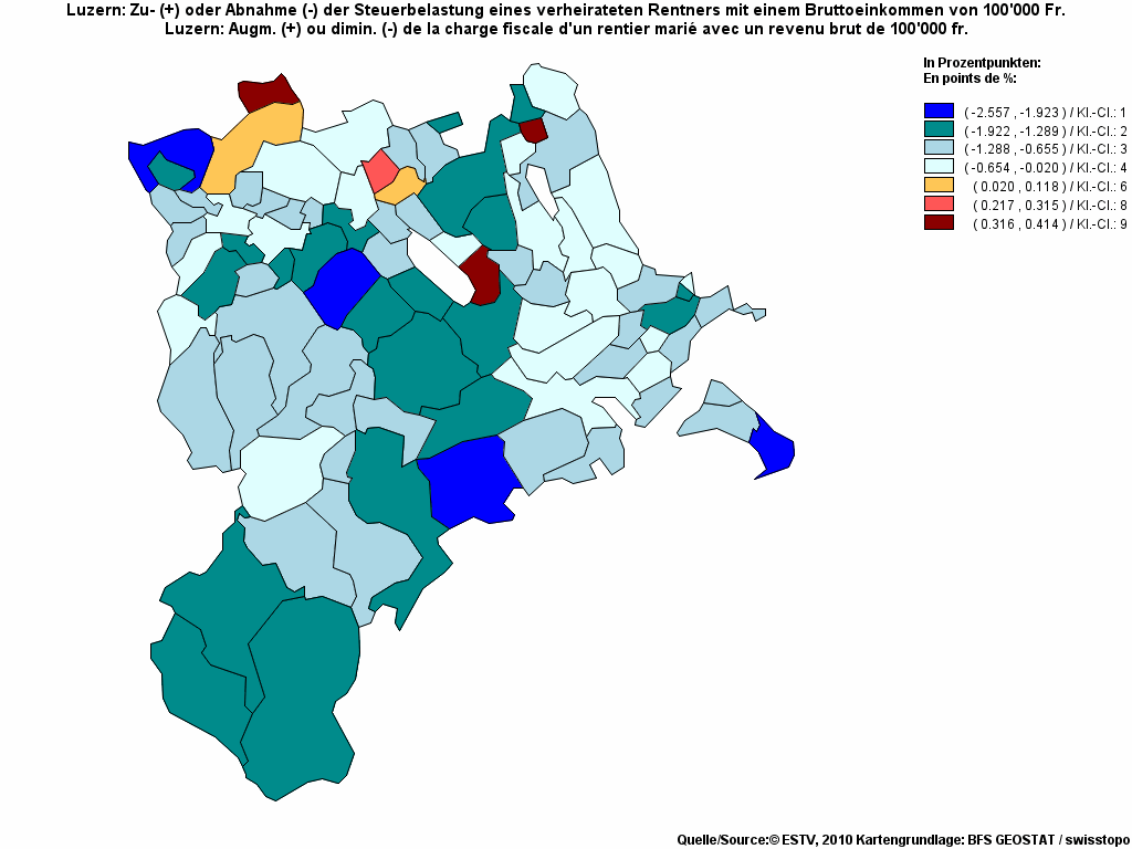 Choropleth map of rf18