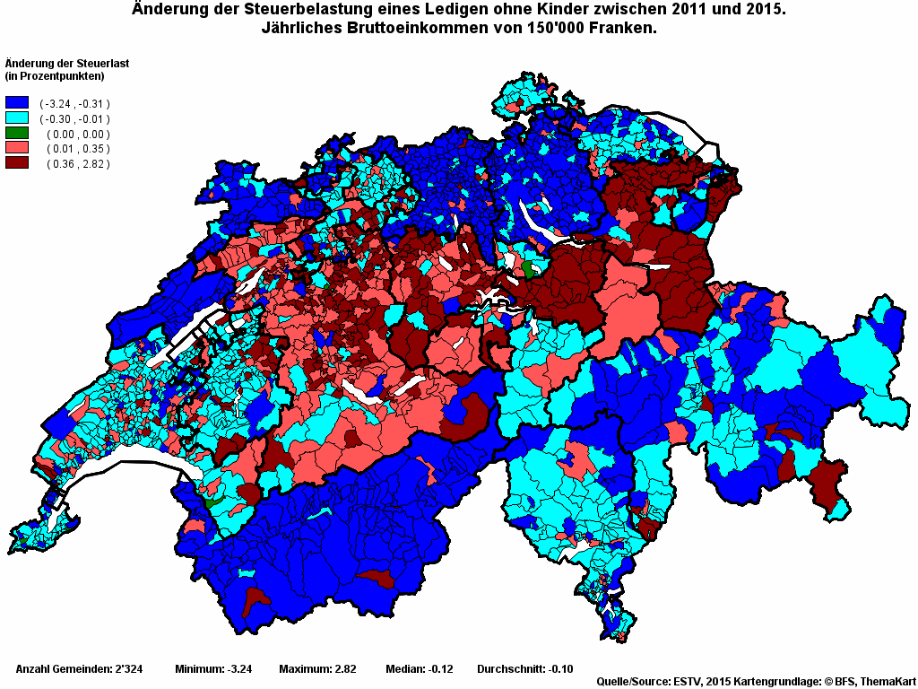 Choropleth map of rvari