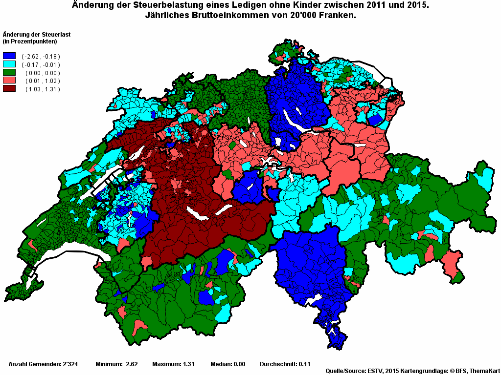 Choropleth map of rvari