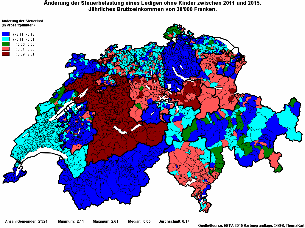 Choropleth map of rvari