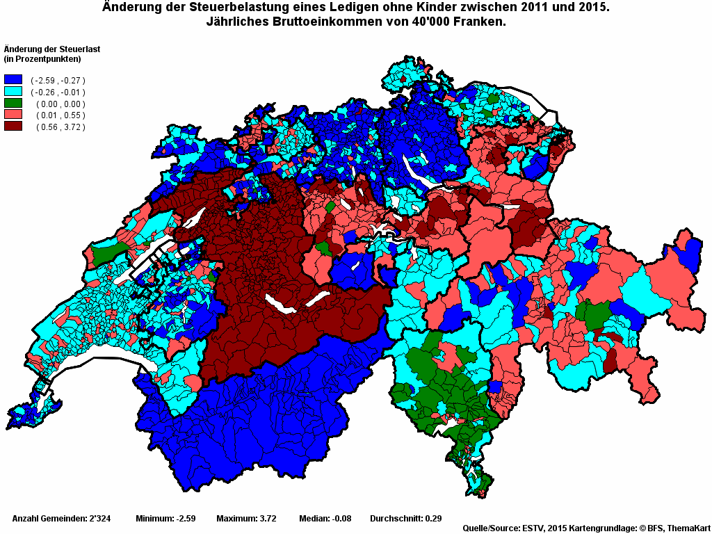 Choropleth map of rvari