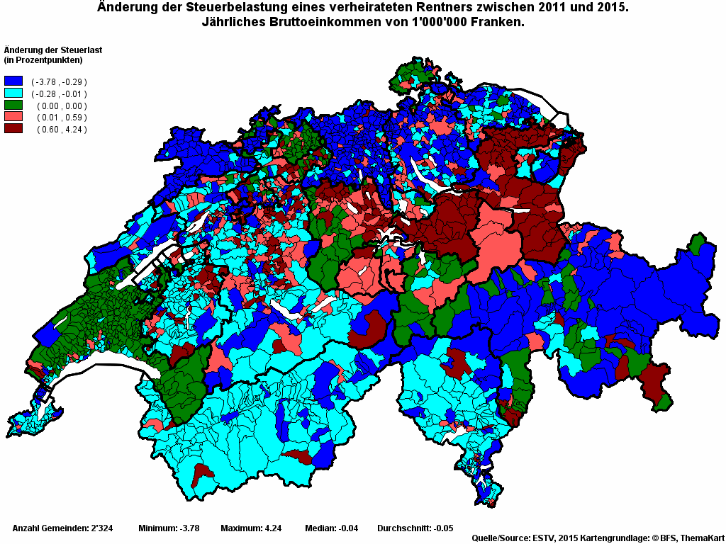 Choropleth map of rvari