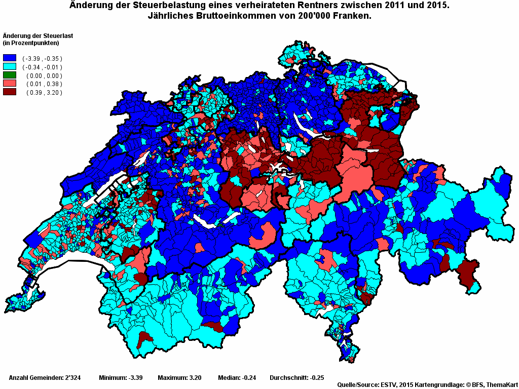 Choropleth map of rvari