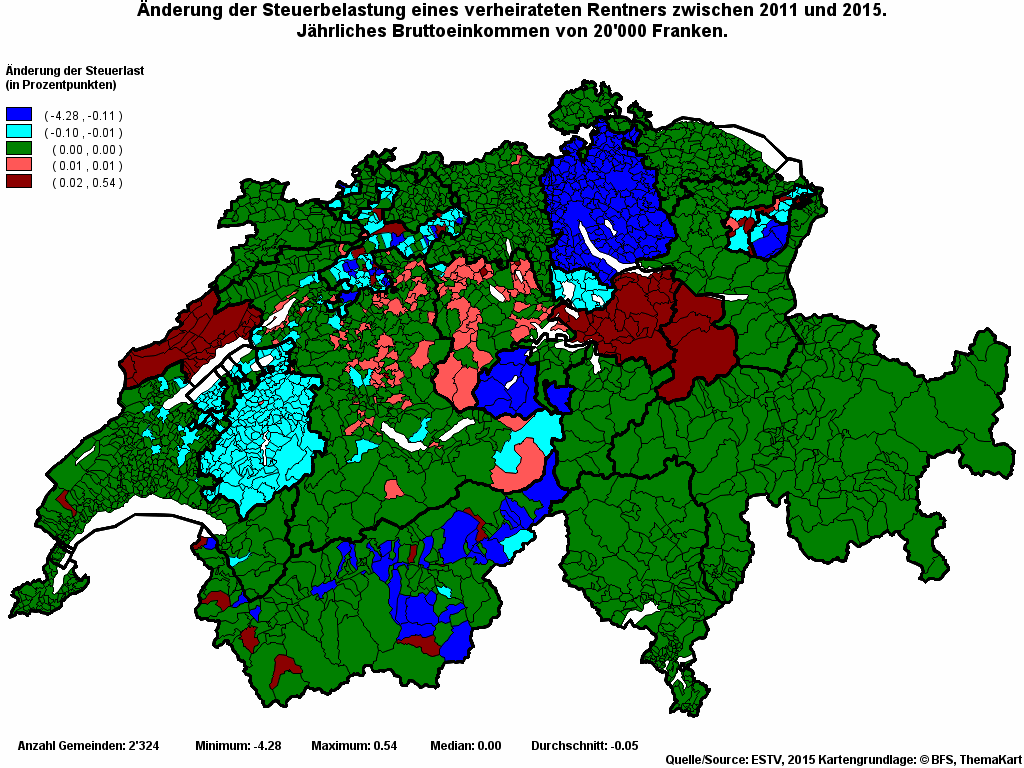 Choropleth map of rvari