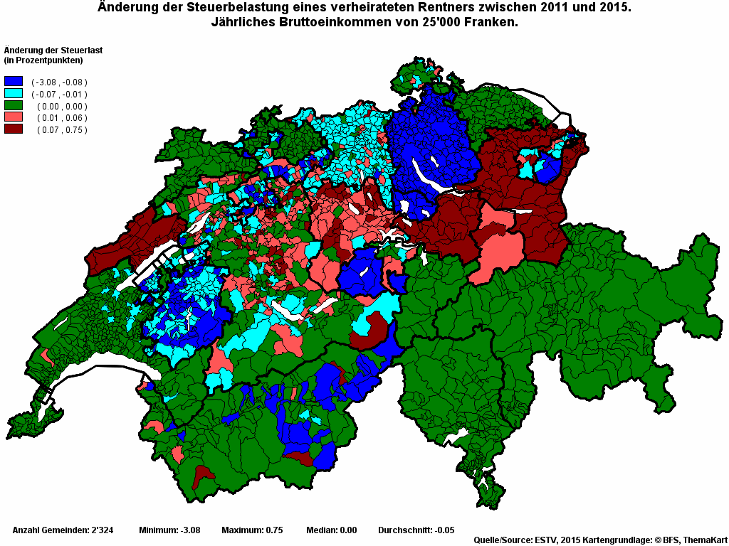 Choropleth map of rvari
