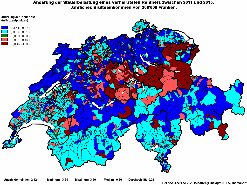 Choropleth map of rvari