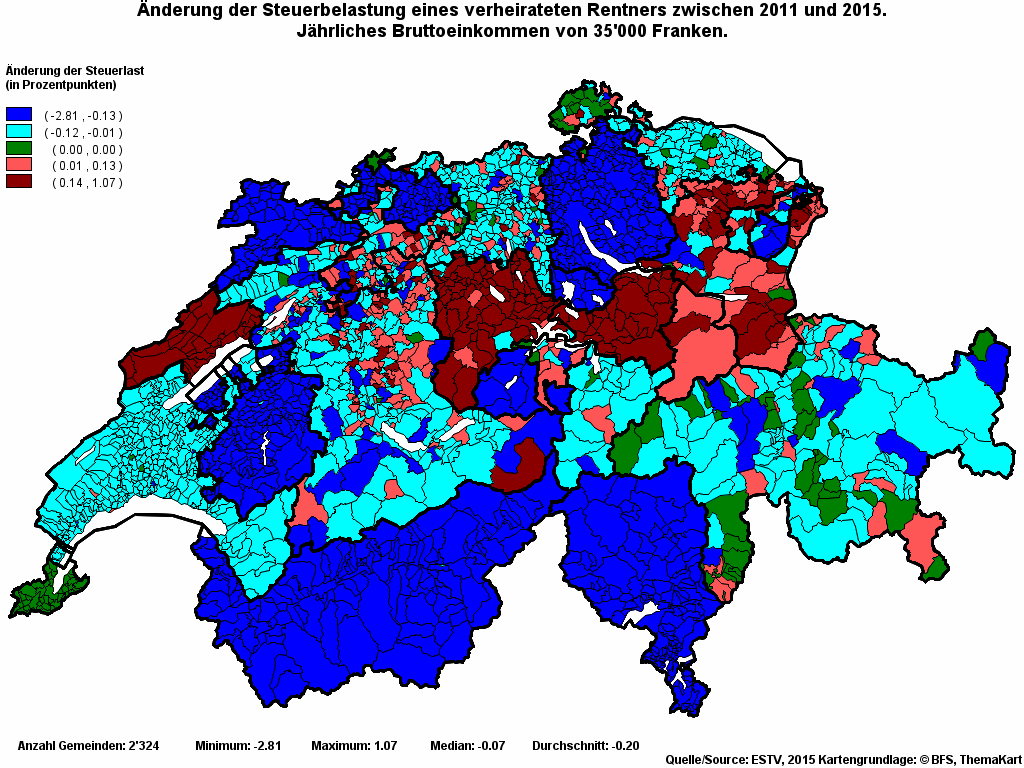 Choropleth map of rvari