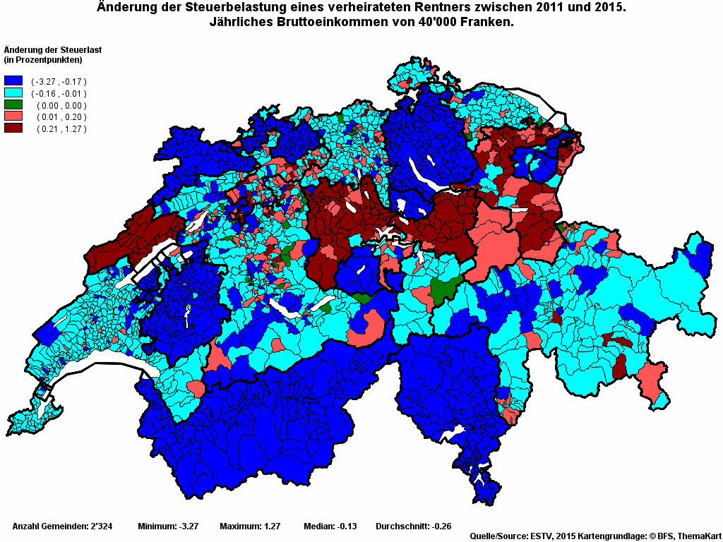 Choropleth map of rvari