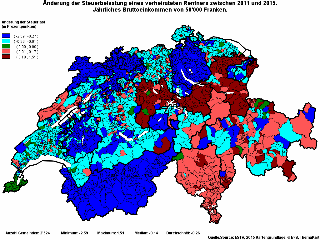 Choropleth map of rvari