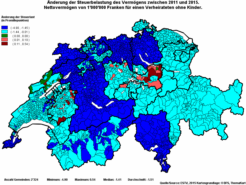 Choropleth map of rvari