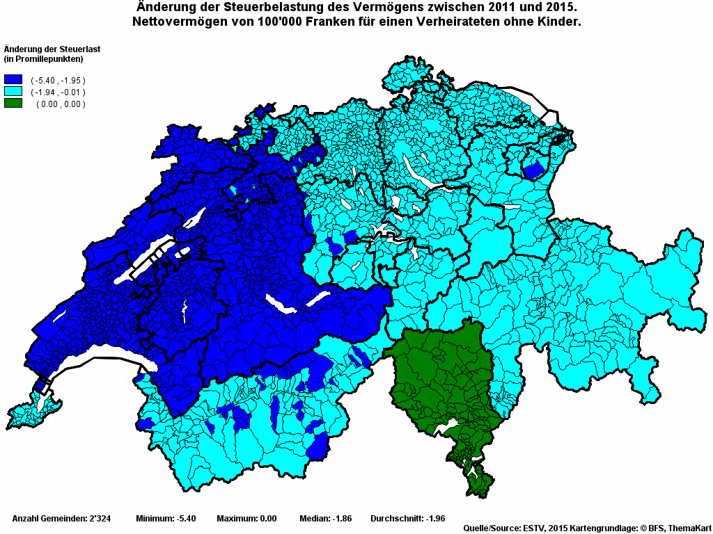 Choropleth map of rvari