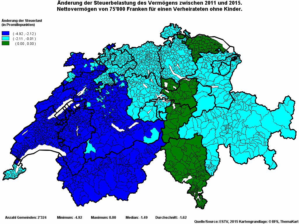 Choropleth map of rvari