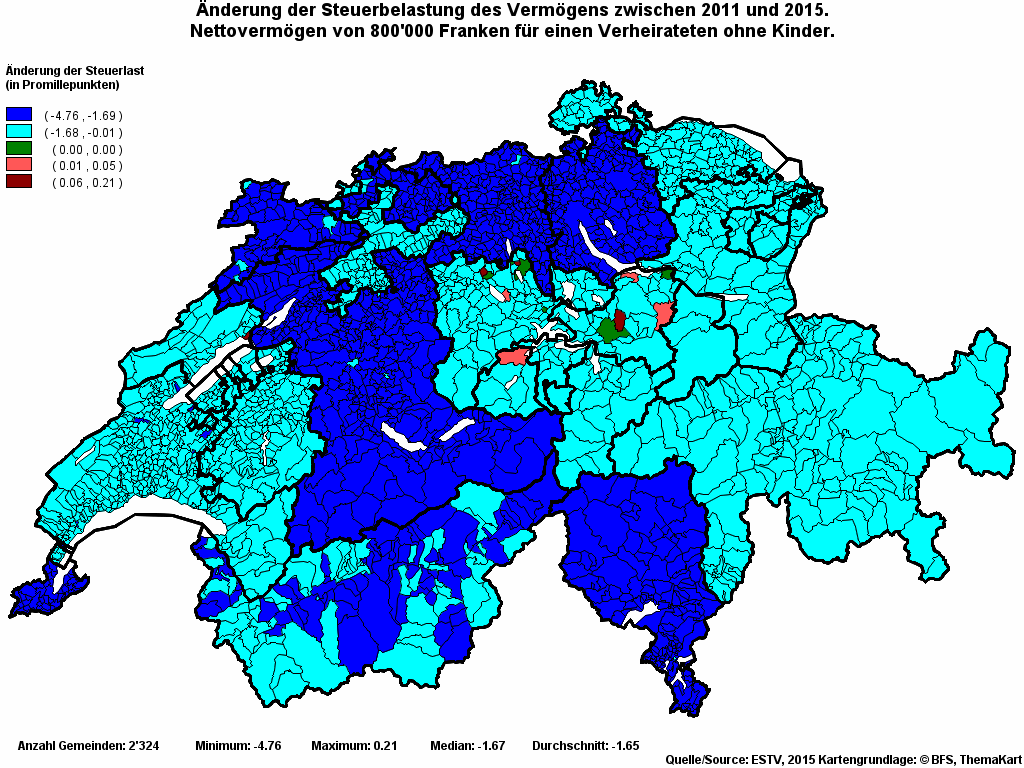 Choropleth map of rvari
