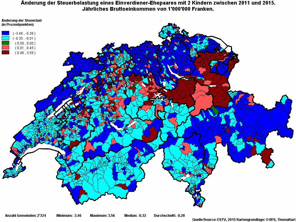 Choropleth map of rvari