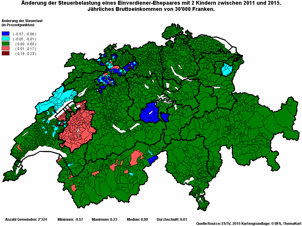 Choropleth map of rvari
