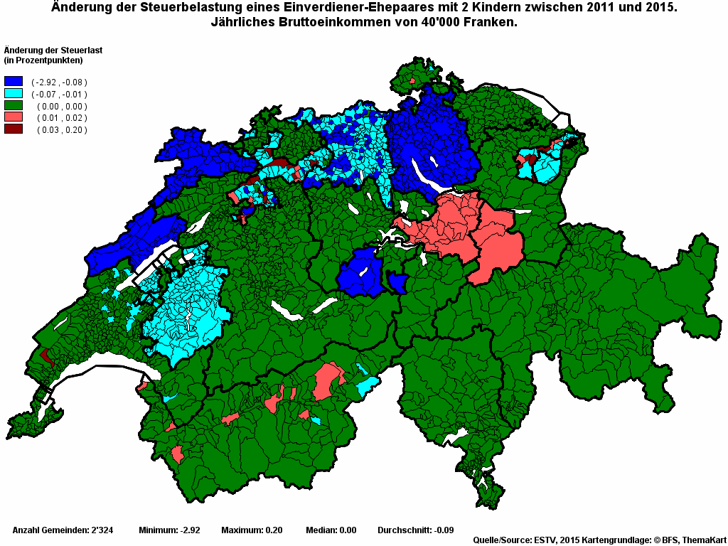 Choropleth map of rvari