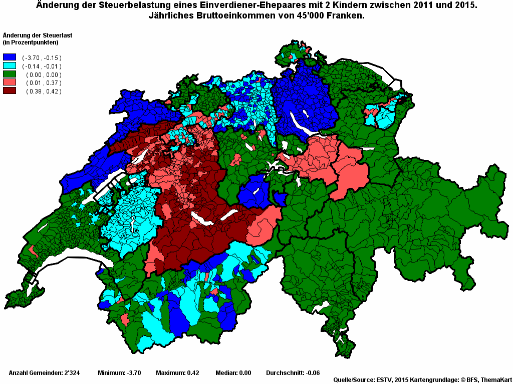 Choropleth map of rvari