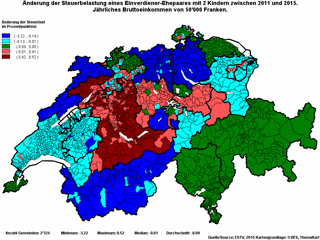 Choropleth map of rvari
