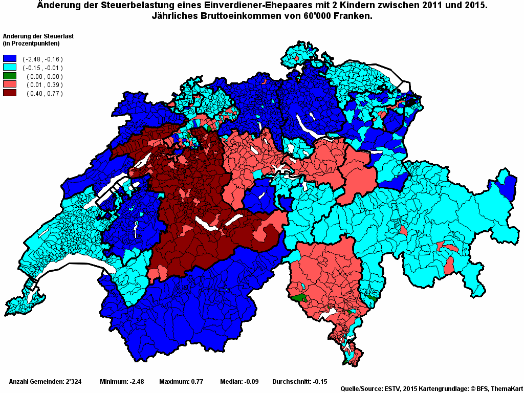 Choropleth map of rvari