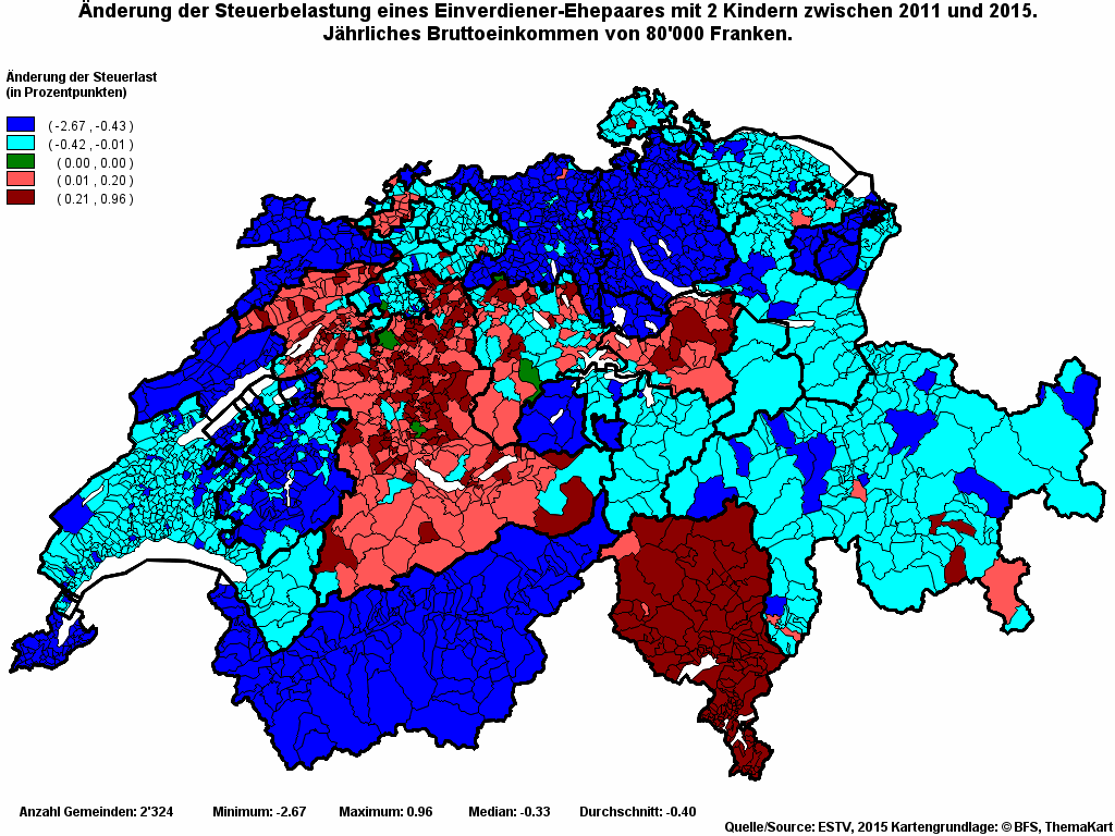 Choropleth map of rvari