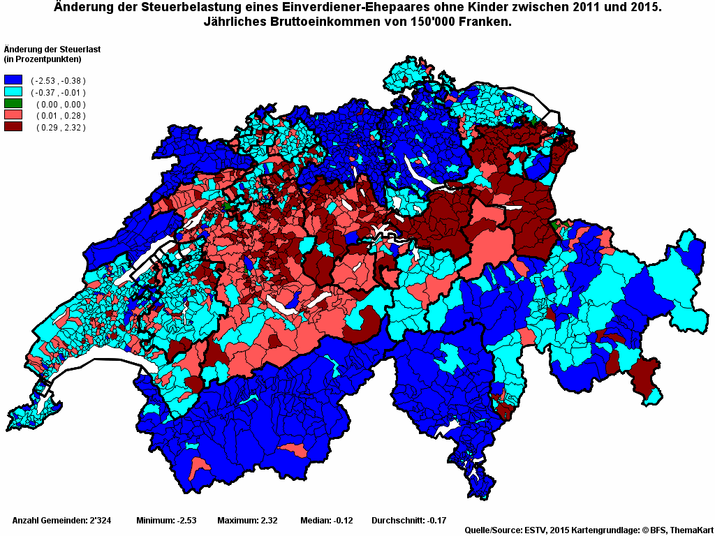 Choropleth map of rvari