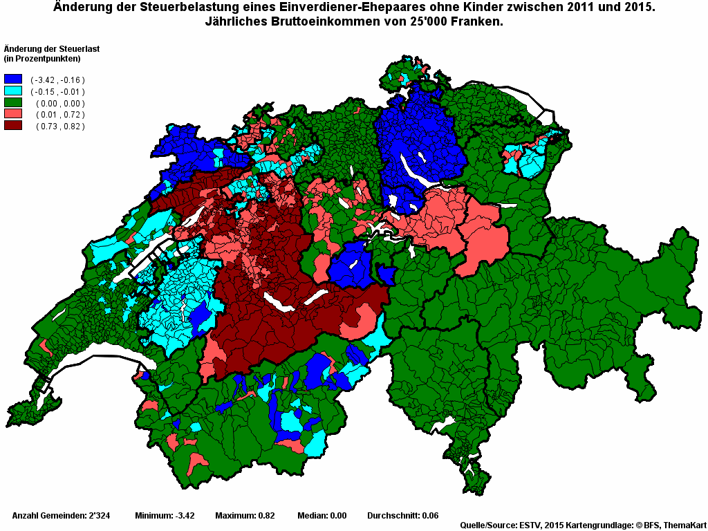 Choropleth map of rvari