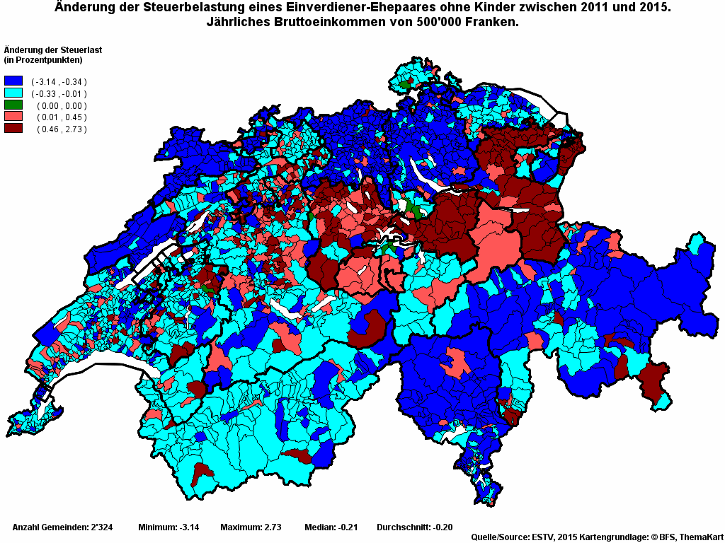 Choropleth map of rvari