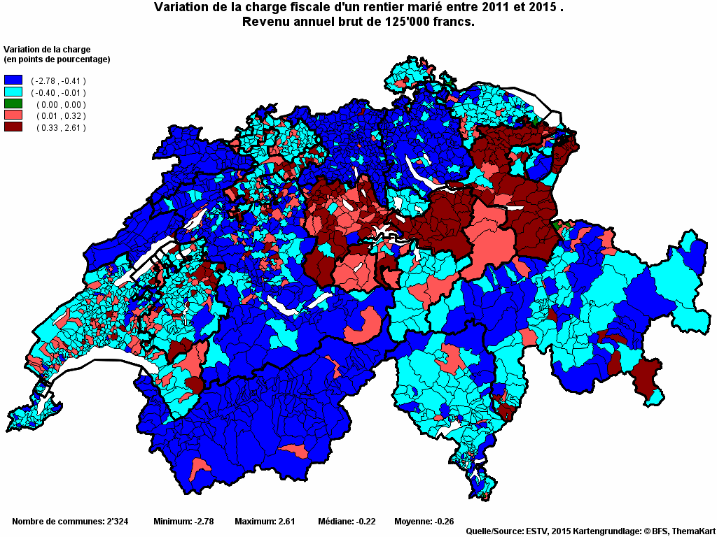 Choropleth map of rvari