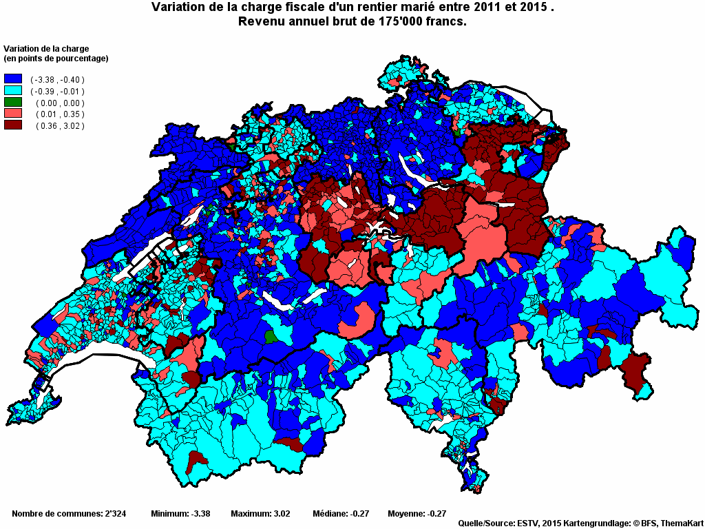 Choropleth map of rvari