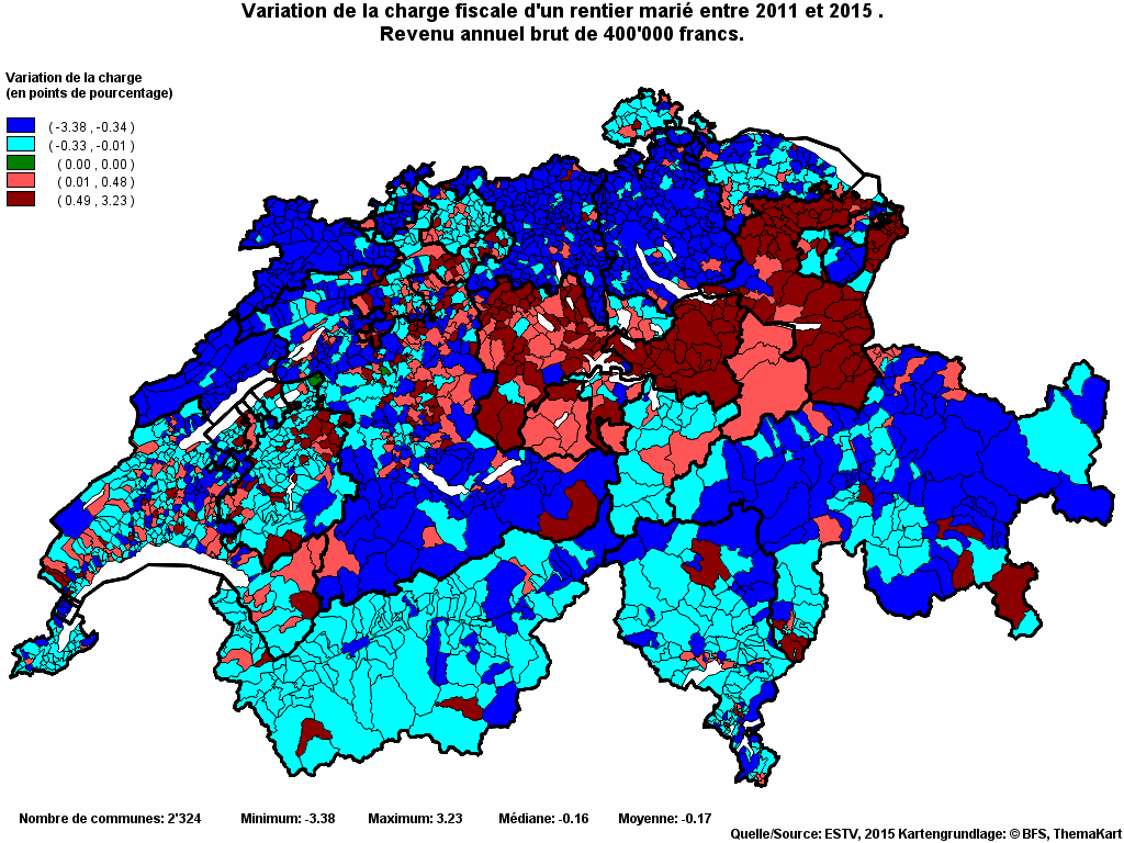 Choropleth map of rvari