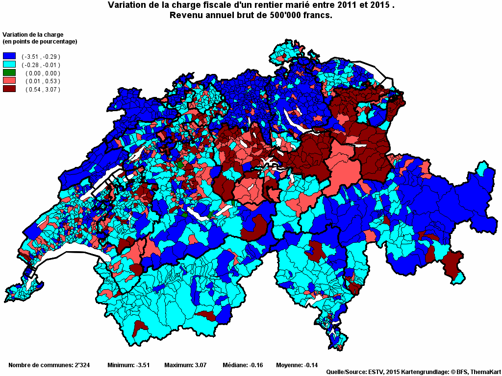 Choropleth map of rvari