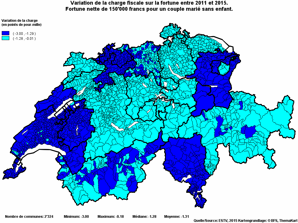 Choropleth map of rvari