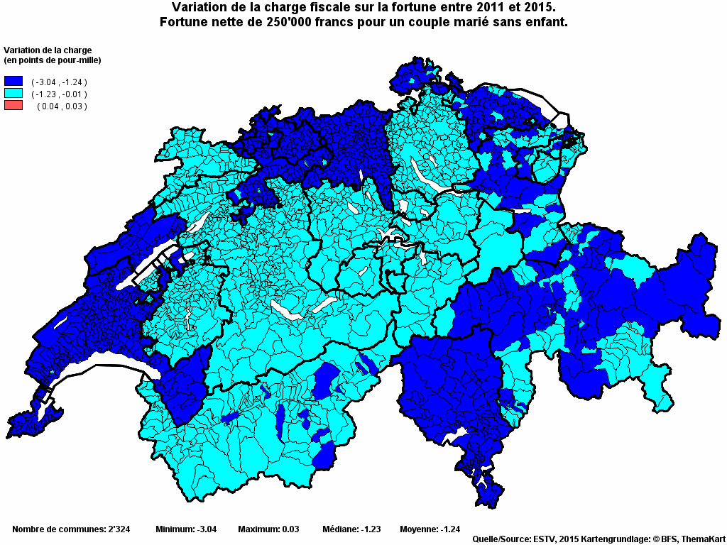 Choropleth map of rvari