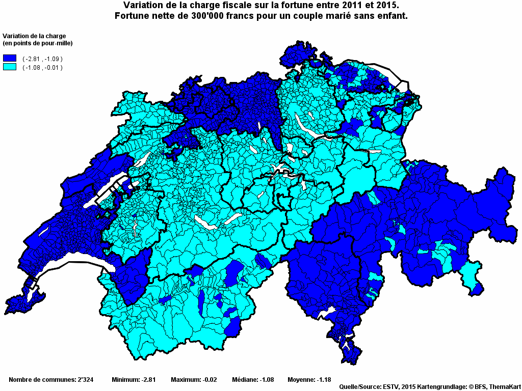 Choropleth map of rvari
