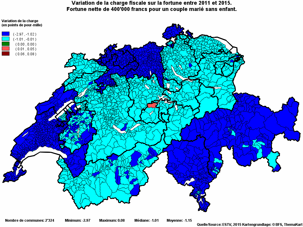 Choropleth map of rvari