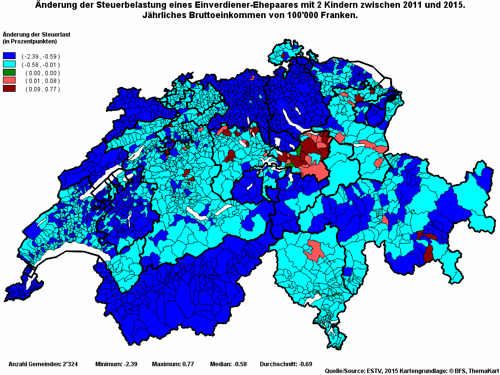Choropleth map of rvari