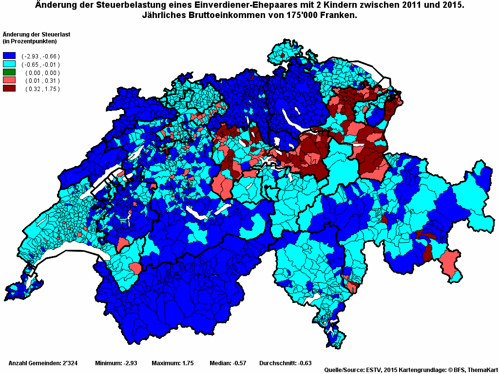 Choropleth map of rvari