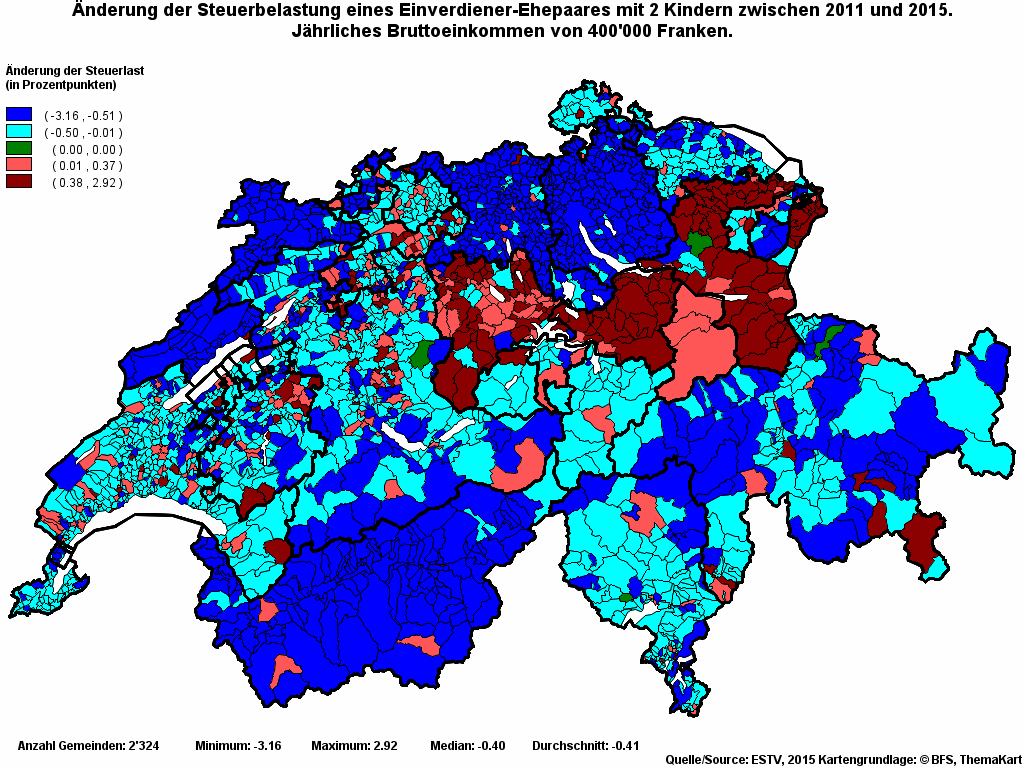 Choropleth map of rvari
