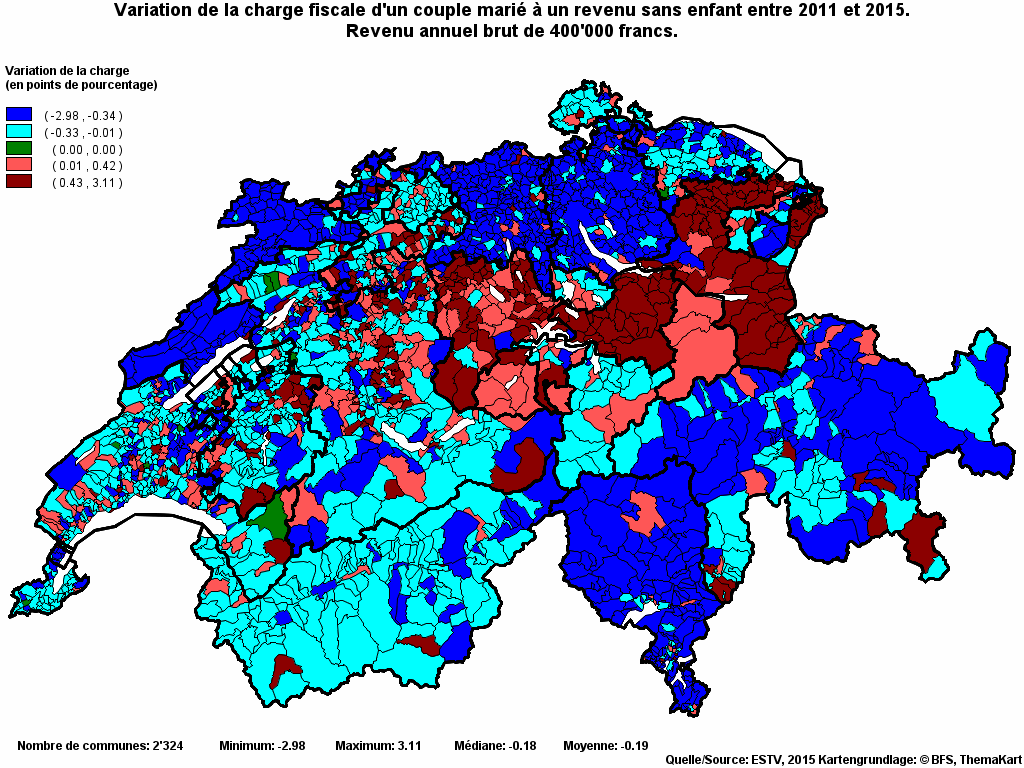 Choropleth map of rvari