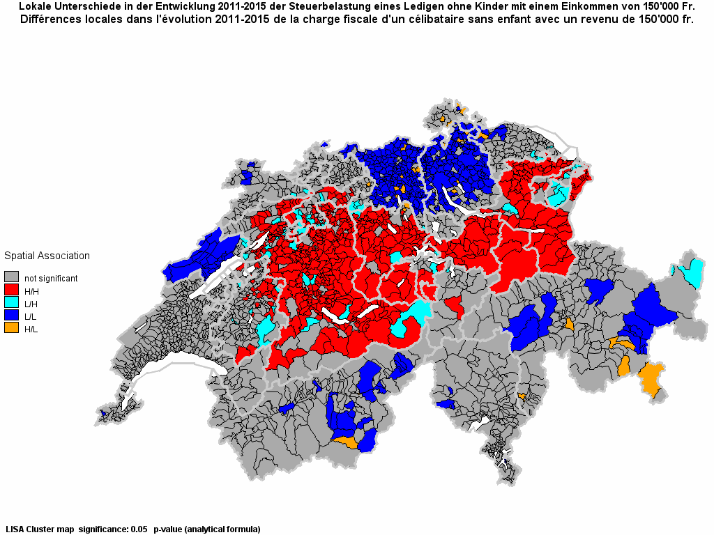 Choropleth map of clus