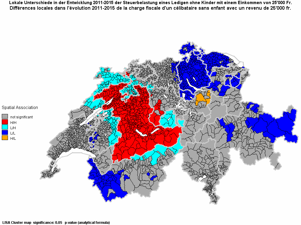 Choropleth map of clus