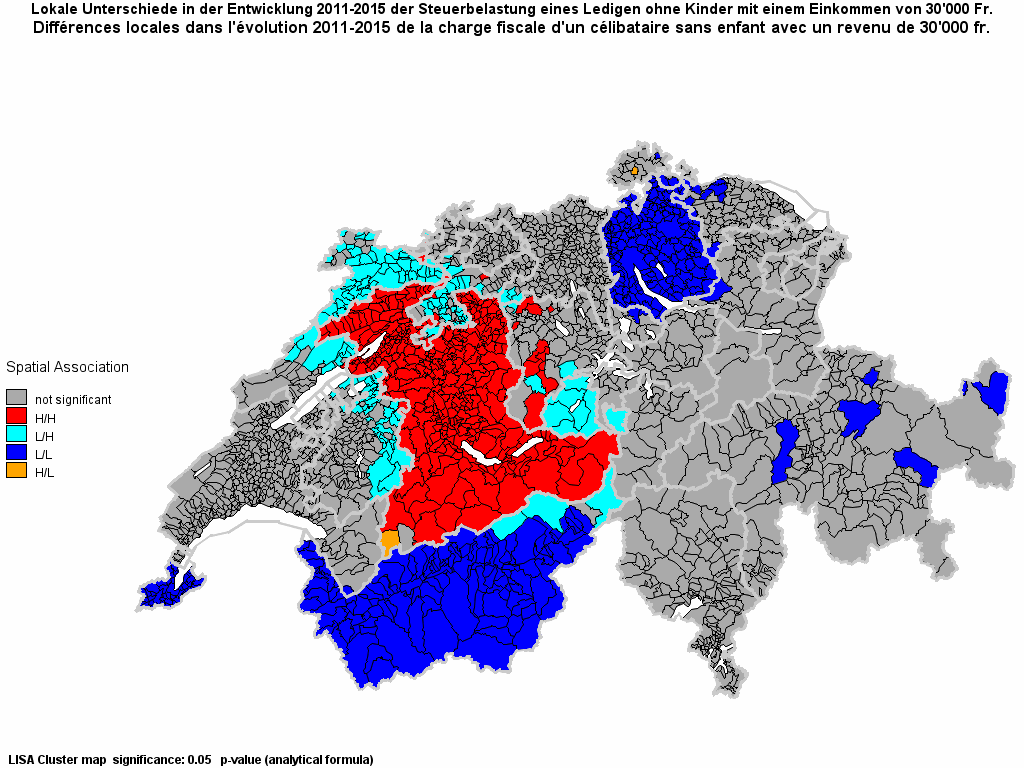 Choropleth map of clus
