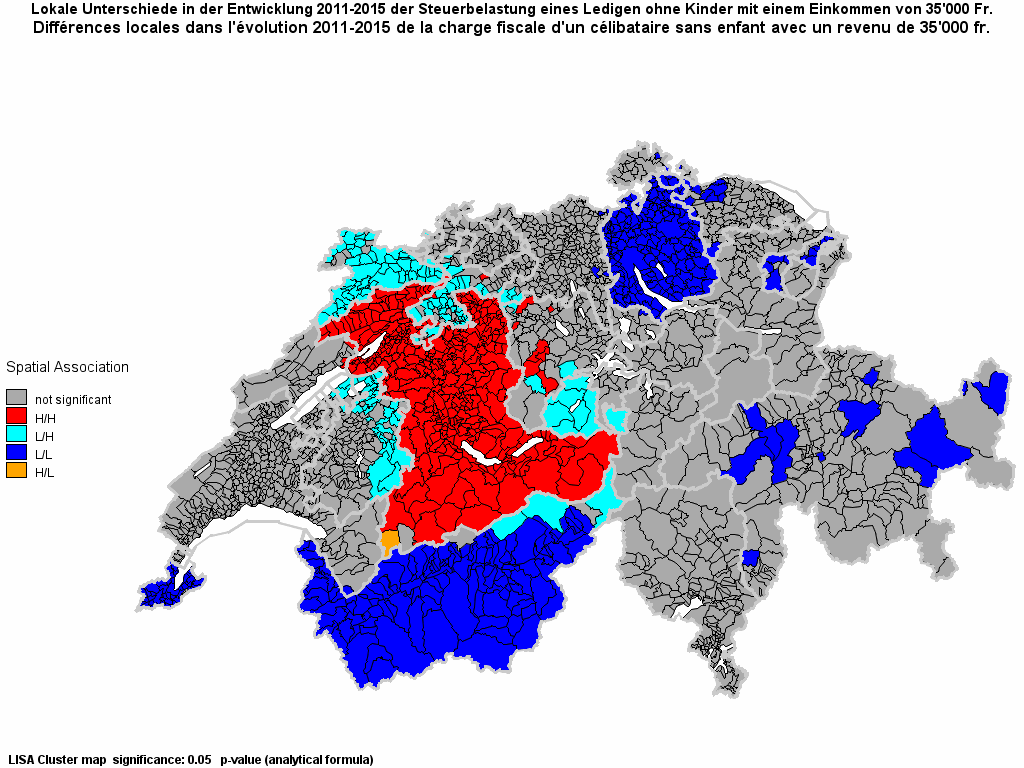 Choropleth map of clus
