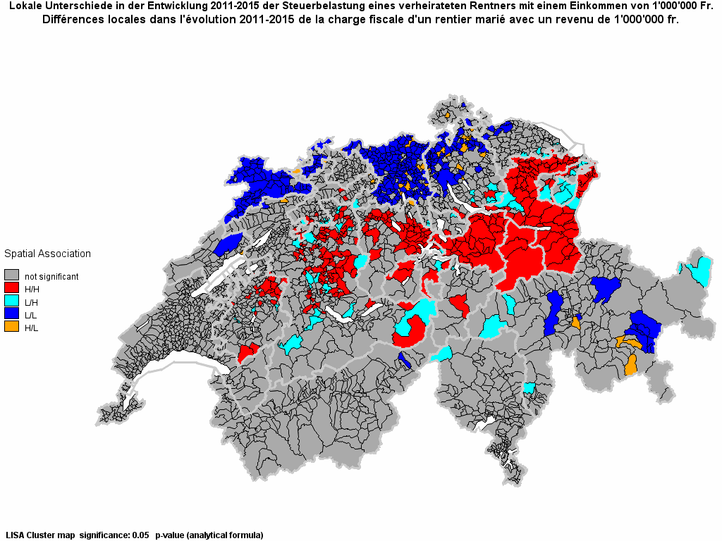 Choropleth map of clus