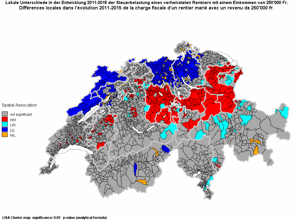Choropleth map of clus
