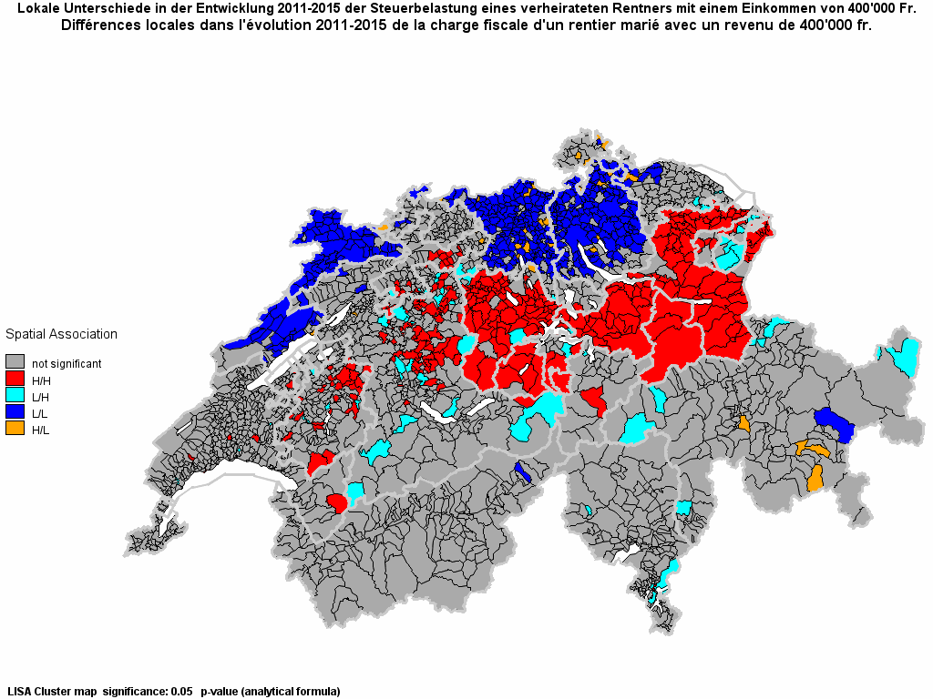 Choropleth map of clus