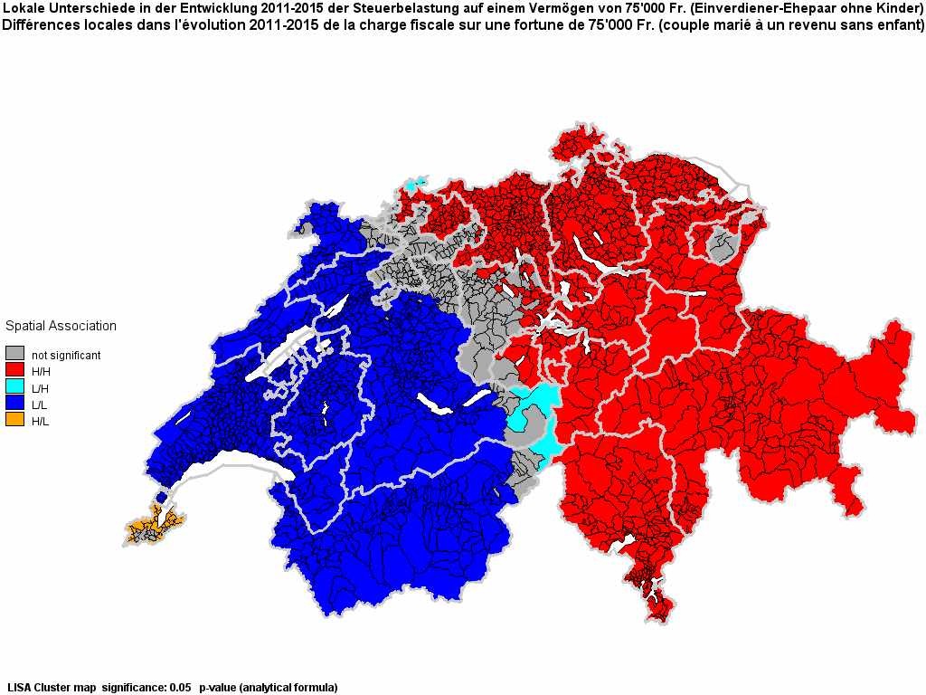 Choropleth map of clus